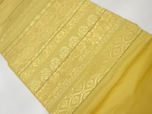 横段に蜀江文・花唐草・鳥模様織出し名古屋帯